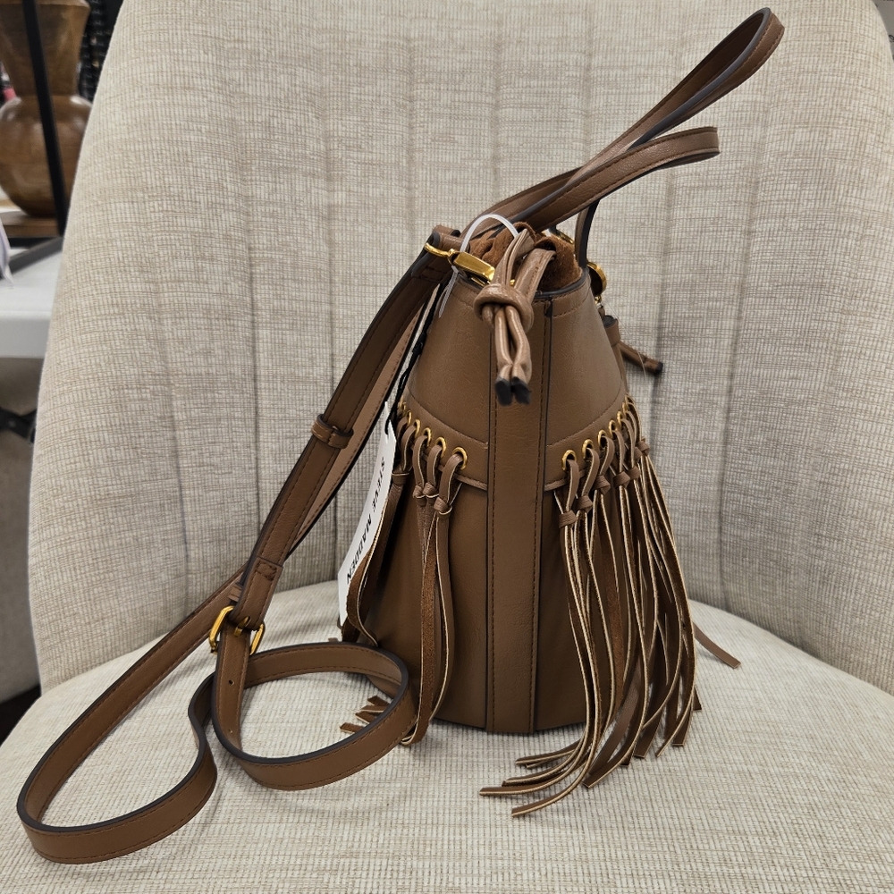 Steve Madden Brown Fringe Shoulder Bag - Picture 3 of 5